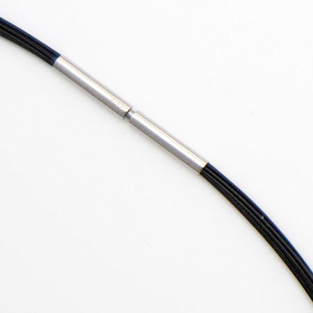 Stainless Steel 12 Black Cables with Stainless Steel Bayonet Clasp