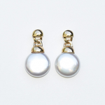 Caribbean Dreams 18K Gold Chain-Link Coin Pearl Earrings