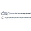 Sterling Silver Oxidized Rounded Box-link Chain 1.7mm with Lobster Claw Clasp