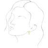 14K Gold Elongated Hoop Earrings (Paperclip)