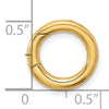 14K Polished Yellow Gold Circle Clasp Charm Holder