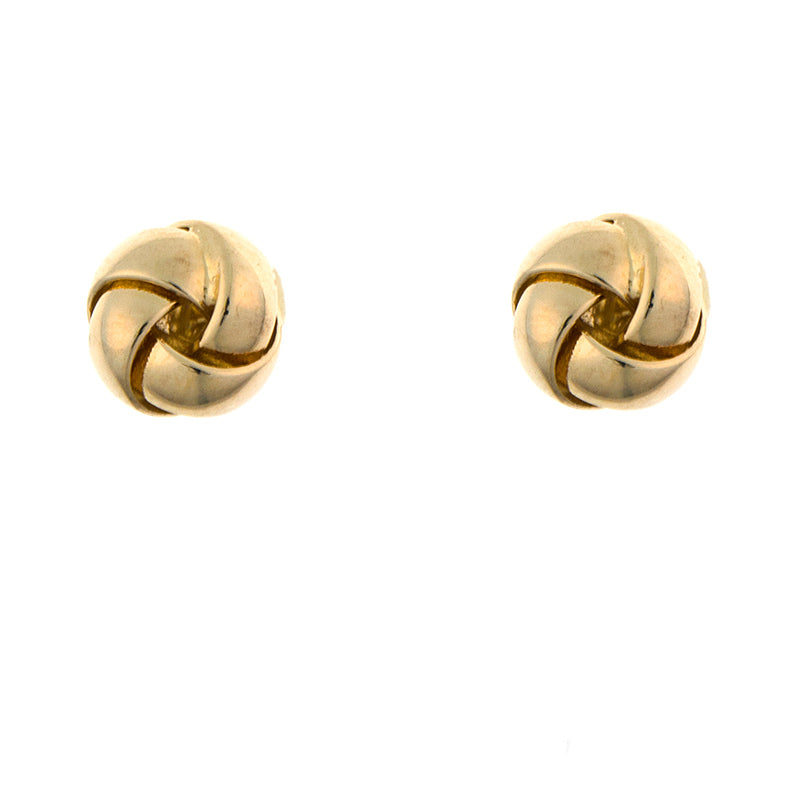 14K Gold Twisted Knot Post Earrings