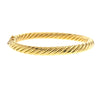 14K Gold Spiral Twist Bangle Bracelet