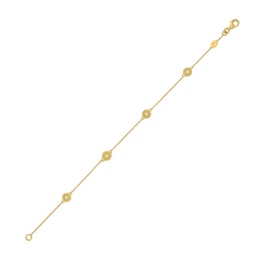 Diamonds by the Yard 14K Gold Rope Accent Bracelet