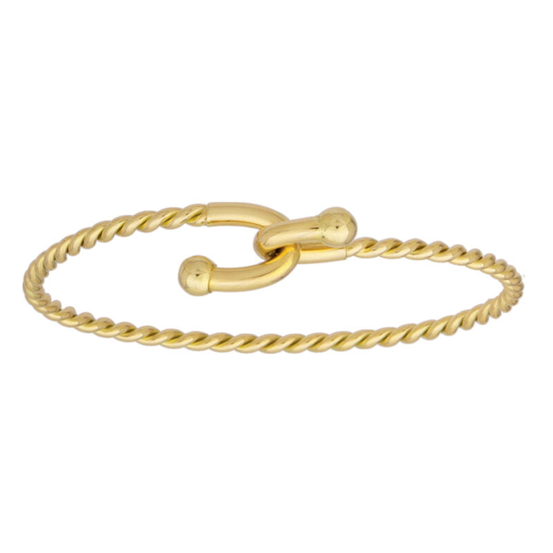 14K Yellow Gold Rope and Hook Bangle Bracelet – Maggie Lee Designs