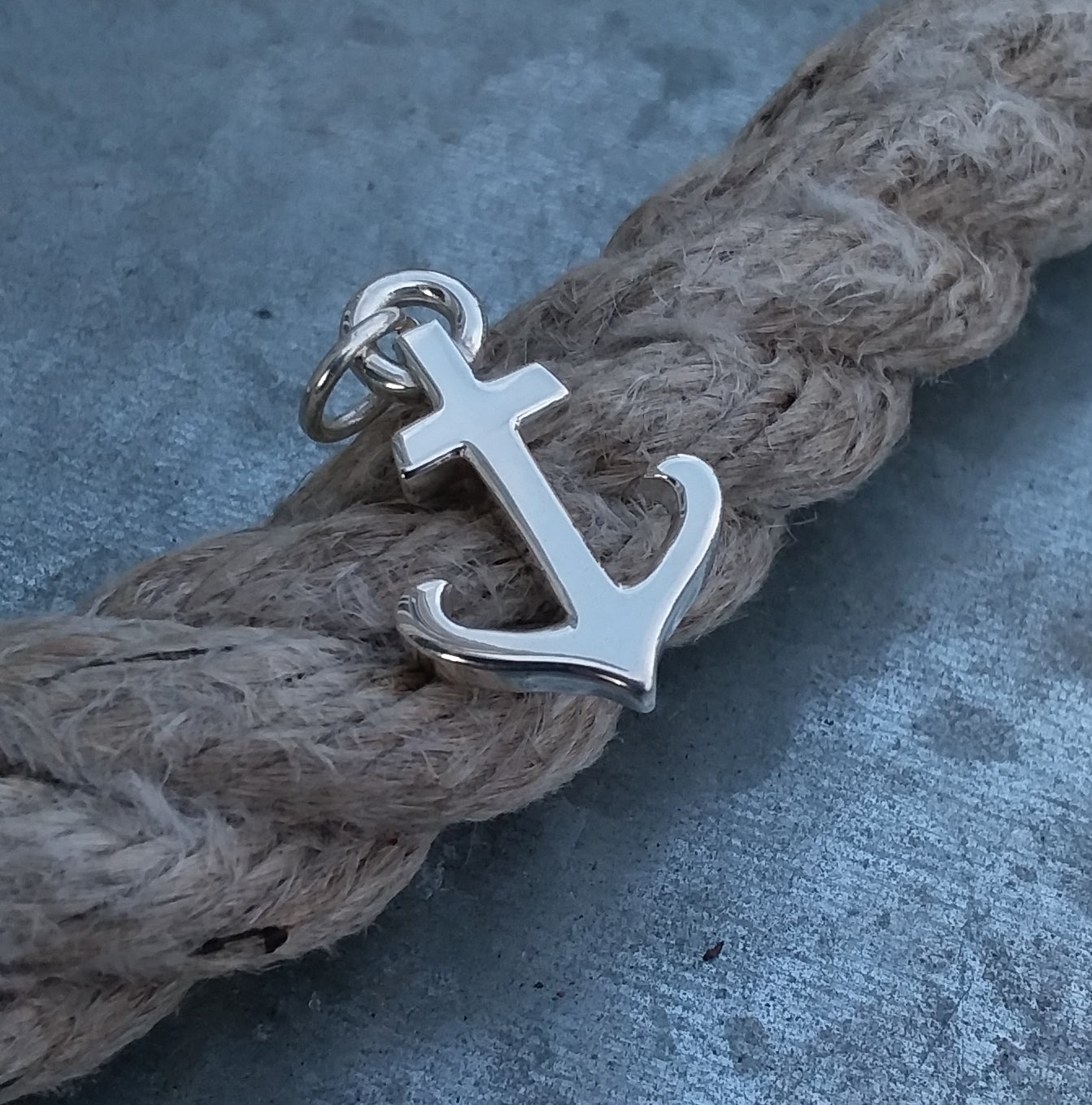 Amazon.com: Anchor cord bracelet, men's bracelet with a silver plated anchor  charm and a gray cord, bracelet for men, gift for him, nautical men jewelry  : Handmade Products