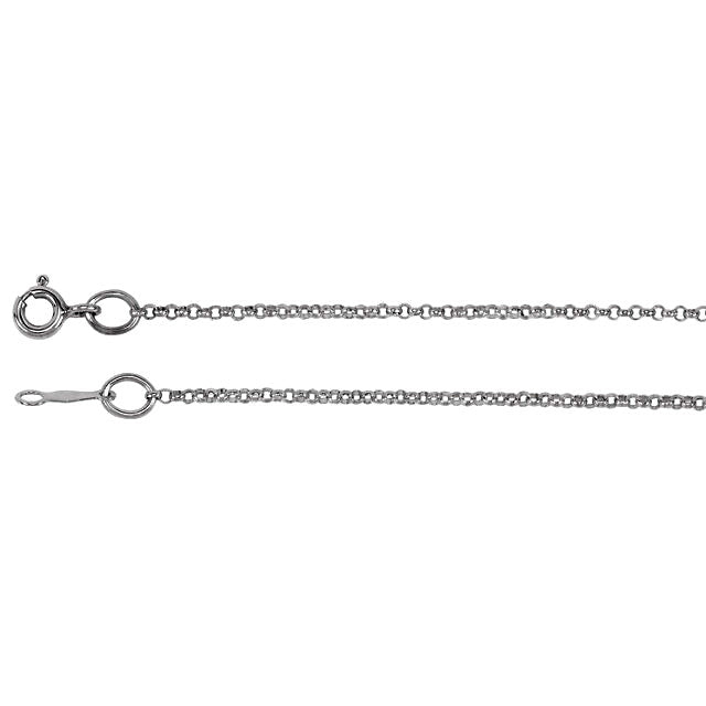 Sterling Silver Rolo Link Chain 1.5mm