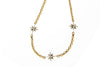 Compass Rose 14K Gold Endless Stars Necklace with Three Stars