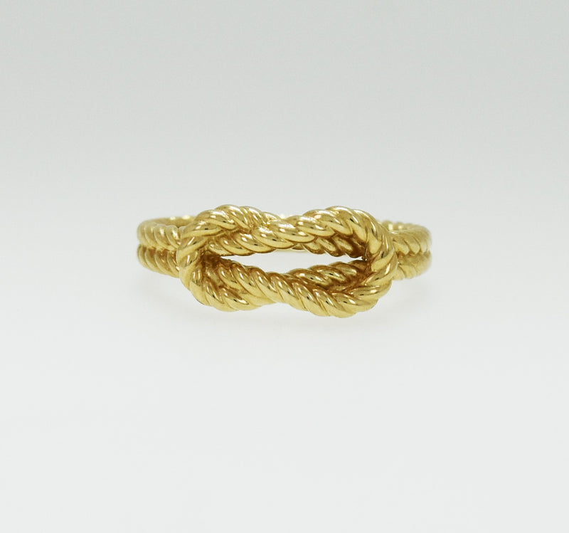 Small 14K Gold Rope Knot Ring
