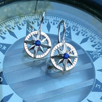 Compass Rose Classic Medium 14K Two-Tone Gold Lever Back Earrings