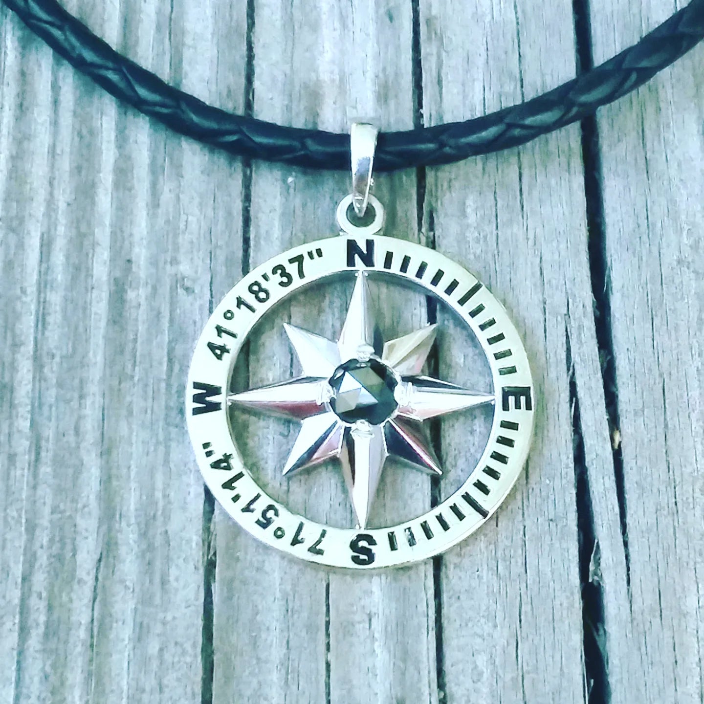 Compass rose pendant deals