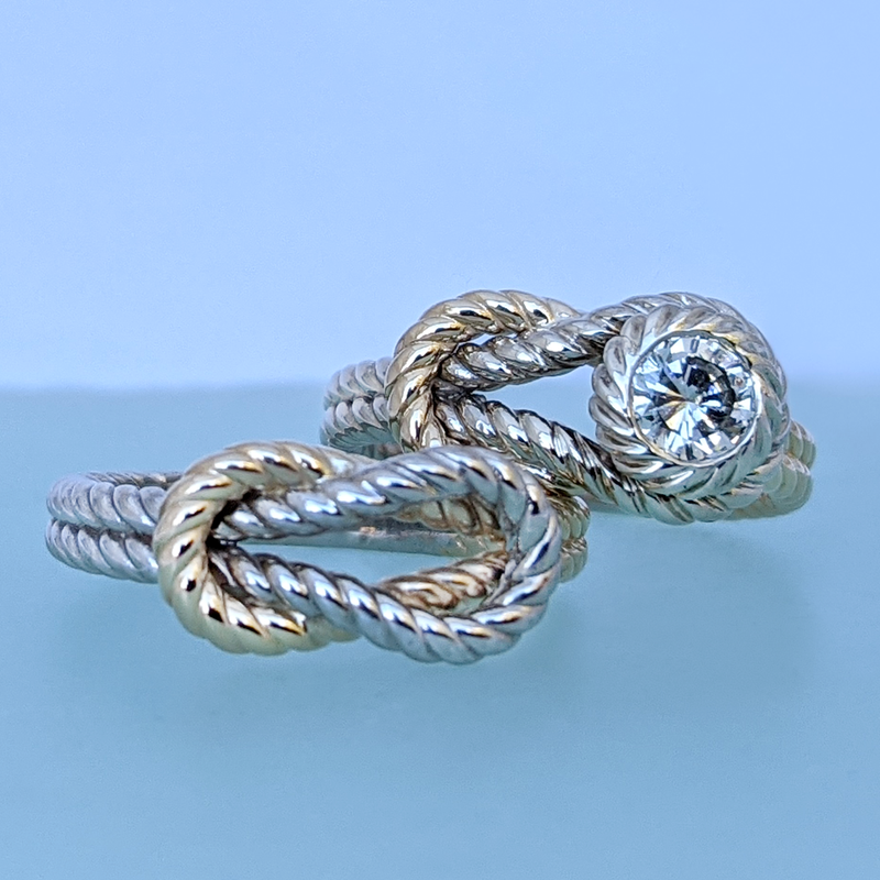 Two tone knot deals ring