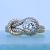 14K Two-Tone Gold Diamond Knot Ring