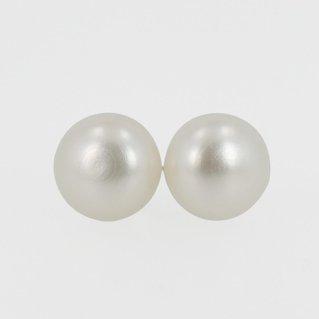 Button pearl earrings deals