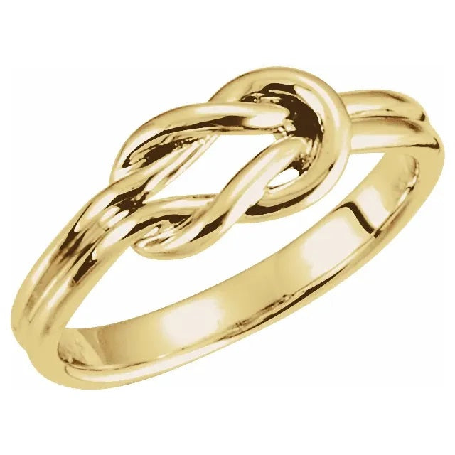 Petite 14K Gold Square Knot Ring